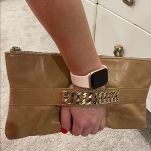 Elaine Turner leather clutch